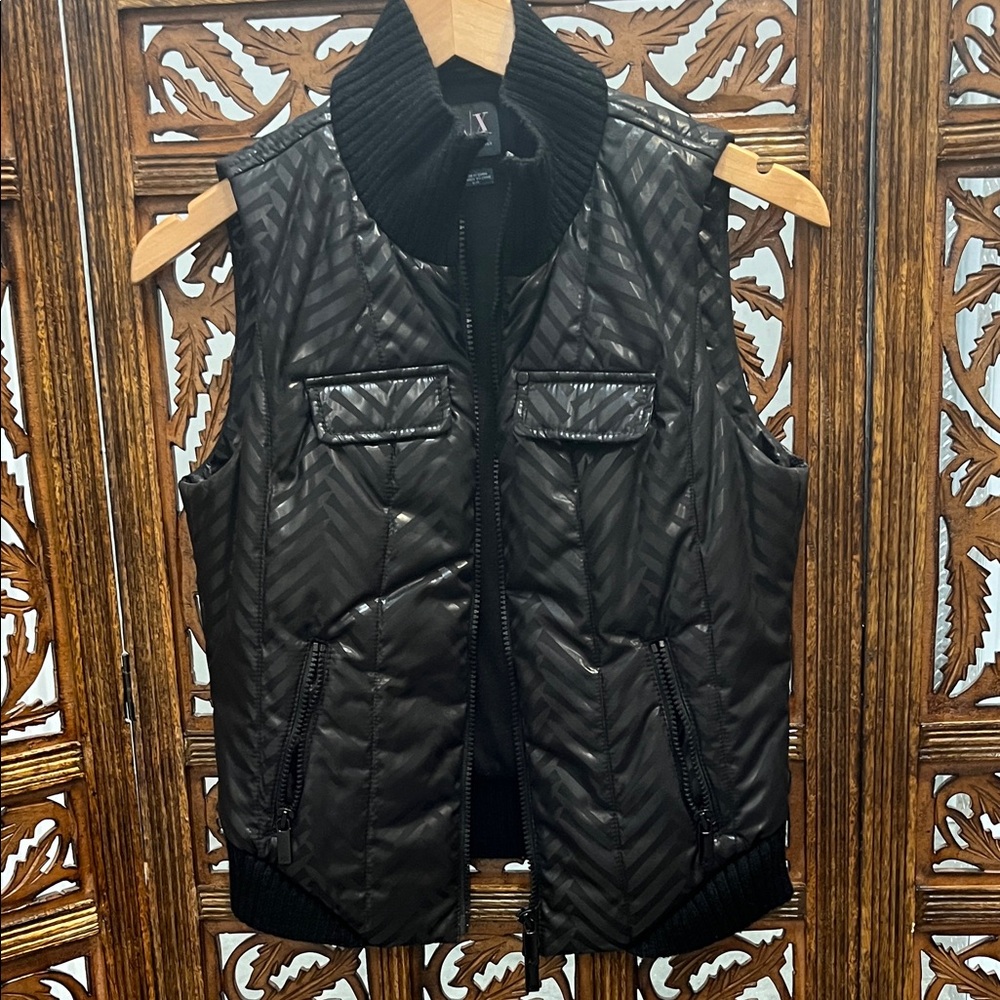 Armani Exchange Black Chevron Vest